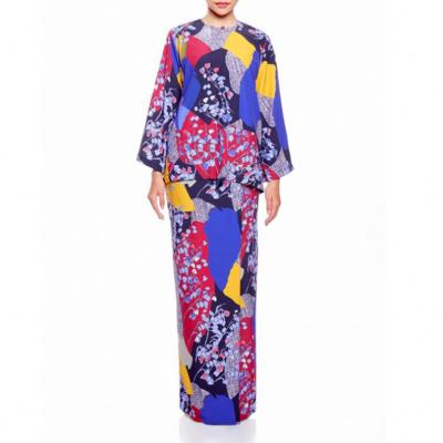 China Hot Sale Women's Islamic Clothing Vietnam Baju Kurung Abaya Dot Indonesian Kebaya Modern Malaysia Islamic Clothing for sale