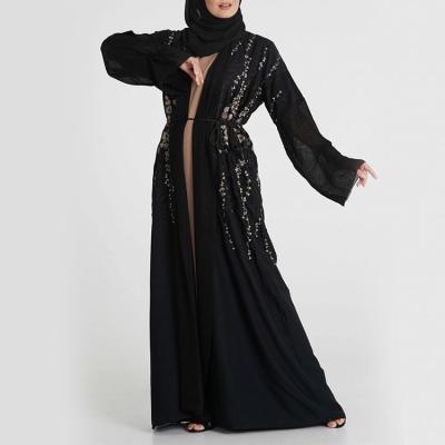 China New Beautiful Muslim Gift Pearl Women Jubah Chiffon Chiffon Chiffon with Dubai Abaya for sale