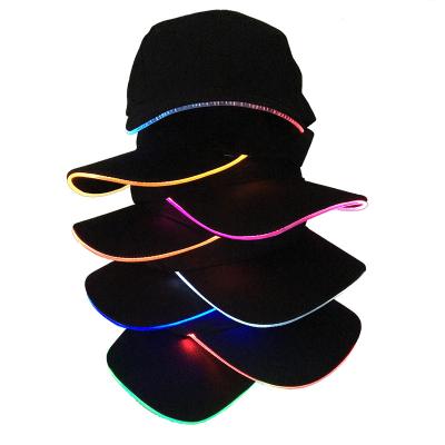 China Outdoor Hotel and Resort Fishing Hat Night Fishing With Lights Hat Led Sports Luminescent Baseball Cap for sale