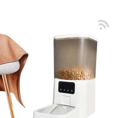 China Smart Automatic Pet Feeder Timing Dog 6L Cat Feeder Automatic Quantitative WiFi Remote Feeding Feeding Machine for sale