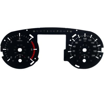 China High Quality Car Digital Multimeter Tachometer 2D Service OEM Light Transmission Coupon Automotive Group Front Plate for sale