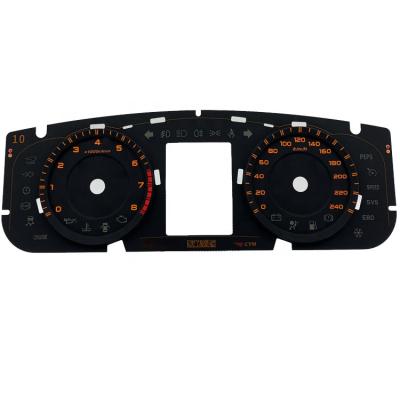 China Customized Good Light Transmitting Car Dashboard Cluster Face Plate Material 3D Dial Digital Gauges Waterproof Gauge Panel for sale