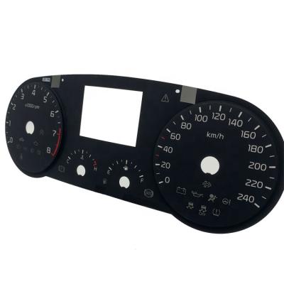 China Good Light Transmittance Customized Screen Printing Good Light Car Dashboard Panel Meter Dial Gauge Panel for sale