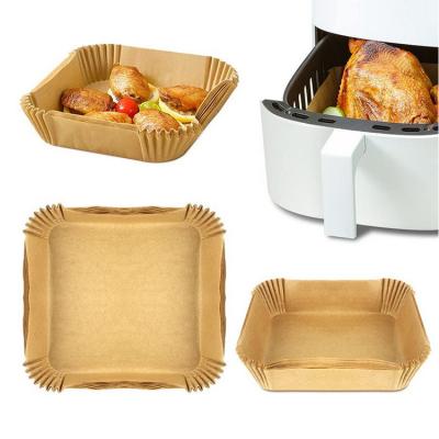 China Greaseproof Amazon Morden Style Non Stick Round Square Baking Bowl Type Air Fryer Disposable Parchment Baking Paper Liners for sale