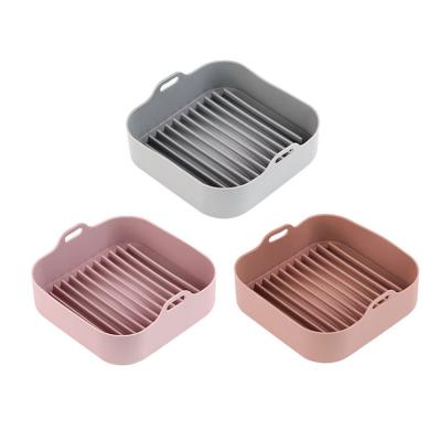 China Stocked Multi-function Food Grade Silicon Air Fryer Baking Tray Airfryer Silicone Pot Liner for sale