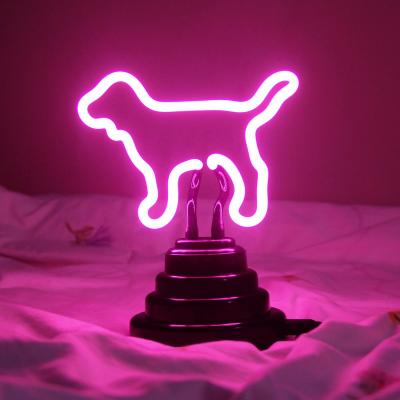 China High Quality Residential Sports Stadiums Hotel Garden Drop Shipping LED Neon Lights With Low Dog Real Handmade Glass Sign For Home Room Bedside Table Decor Neon Light home for sale