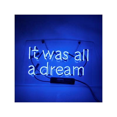 China Indoor Outdoor Drop Shipping It Was All A Dreamy Acrylic Neon Light For Bar Bedroom Garage Game Room Wedding Party Decorative Neon Sign 14x9Inch for sale