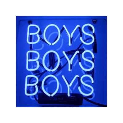 China Indoor Outdoor BOYS GIRLS NEON SIGN Letters Bar Bedroom Garage Play Room Wall Decor Acrylic Night Light 10x10 inch Support Dropshipping for sale