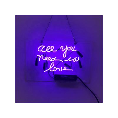 China Outdoor Indoor All You Need Is Love Neon Light Sign Dropshipping Wedding Night Light 14x9 Inch Bar Room Bedroom Decoration Birthday Party Gift for sale