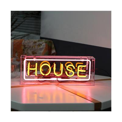 China High Quality Indoor Outdoor Hot Sale HOME Neon Light Box Acrylic Sign For Home Room Bedroom Decor Desk Lamp Glass Tube Handmade Neon Sign Real for sale