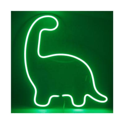 China Custom High Quality Acrylic Buildings Dinosaur LED Neon Sign Light Kids Room Christmas Decoration Birthday Party Support Gift 320x274mm for sale