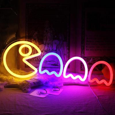 China Free Shipping Ghost LED Flex Neon Light Kids Room Indoor Outdoor Acrylic Electronic Wall Hanging Lamp Game Room Garage Bar Gift Decor for sale