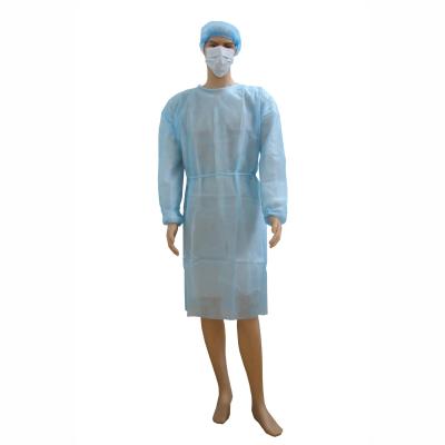 China Non Sterile Duffy Or Knitted Elastic Cuff Surgery Aami Developed Sms Level 2 Gowns Water Proof Ppekit Surgical Medical Disposable Isolation Gowns for sale