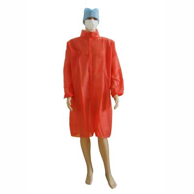 China Antistatic Isolation Gown Disposable PP Isolation Gowns Level 2 Red Color High Quality With Factory Price for sale