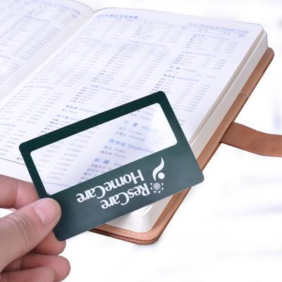 China Plastic Custom Design PVC Magnifier Business Card Magnifying Glass Business Cards for sale