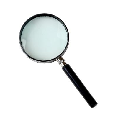 China Wholesale 75mm Optical Semi-metal Magnifier Lens Portable Handheld Reading Glass for sale