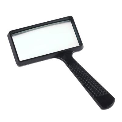 China Modern Rectangular Hand Held Magnifier Large Rectangular Magnifying Glass for sale