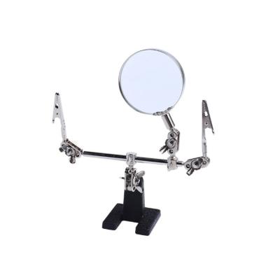 China New Arrival Portable Hand Magnifier Tool Soldering Iron Base Stand With Vise Clamp for sale