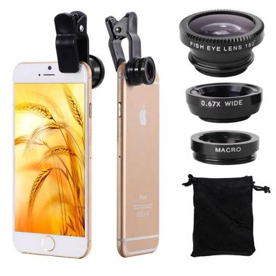 China Universal Iphone Smartphone Camera Factory Price Clip 3 in1 Zoom Telescope For Mobile Phone Camera Lens for sale