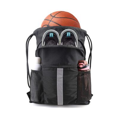 China Waterproof Drawstring Backpack Bag With Shoe Compartment String Strap Backpack For Basketball Unisex Bag for sale