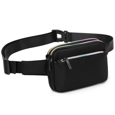 China Water Proof Women Waist Bag Shoulder Fanny Pack Phone Money Cash Light Sports Man Women Belt Bag Colors Zipper Fashion Waist Pack Men for sale