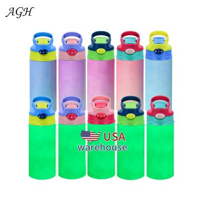 China 12oz Amazon Viable Success Water Bottles Double Wall Stainless Steel Sublimation UV Mask and Glow Both in Kids Bottle for sale