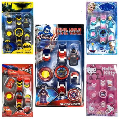 China Smart Automobile Date 2021 SY Watch Children Kids Watch Building Block Funny Toys Bricks Toys Watches For Children for sale