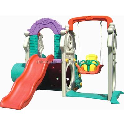 China Good Quality Plastic Garden Swing and Slide Set for sale