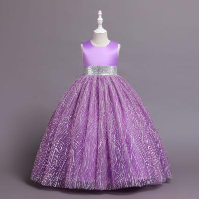 China Anti-wrinkle kids party dress little girl princess dress little girl party dress host flower child piano performance sleeveless dre for sale