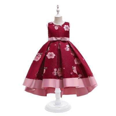 China Sleeveless Kids Fashion Wedding Dresses Latest Beautiful Bridesmaid Dress Design Best Kids Printed Dress for sale