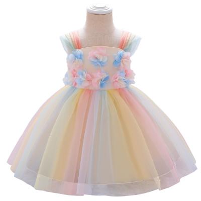 China Manufacturer Direct Anti-static Embroidered Tulle Dress Girls Princess Party Dress For Children for sale