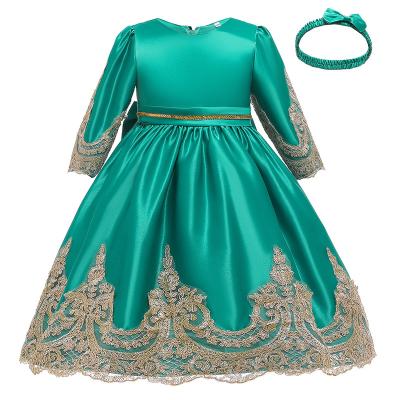 China Anti-Static Simple Solid Color Princess Dress Kids Girls Children's Dresses for Girls Party Dress for sale