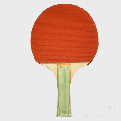 China Durable High Quality Single Side Color Single Side Grip Suction Three Ball Suction Card Two Card Table Tennis Racket Set for sale