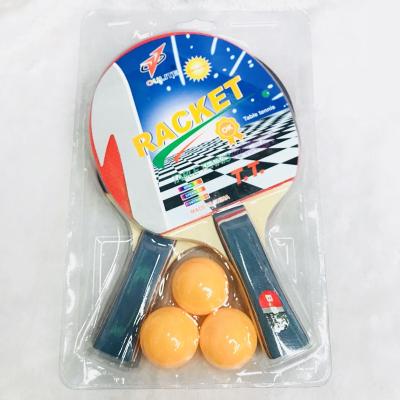 China Durable Sports Indoor Wholesale Color Handle 8cm Panel Stack Table Tennis Racket To Bring The Ball To Students for sale