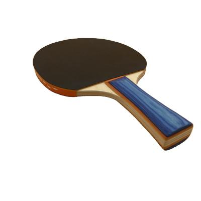 China Durable Student Sports Double Color Handle Reverse Glue 8cm Board Durable Stacked Ping Pong Racket Set for sale