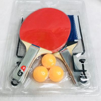 China Durable Professional Beginner Stacking High Quality Color Handle Table Tennis Racket Set With Mesh Rack for sale