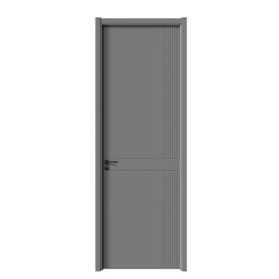 China Waterproof Modern top grid grey  carbon crystal wood  door for sale