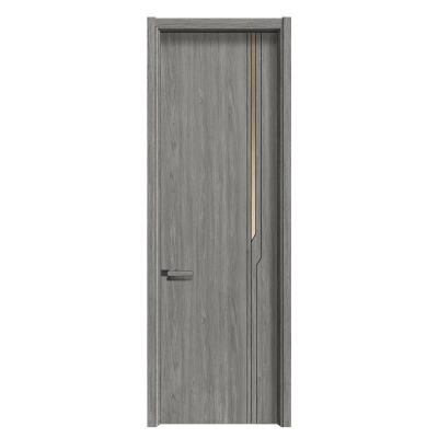 China Waterproof Modern  carbon crystal wood door inlaid with fireproof accessories for sale