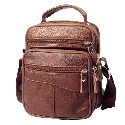 China Vertical Waist Men's Daily Casual Business Casual Dress Men's Korean Leather Messenger Bag Men's Shoulder Cowhide Use Bag for sale