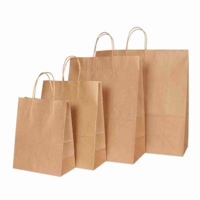 China Recyclable Shopping Brown Gusset Paper Bags Brown Carrier Bags With Handle for sale