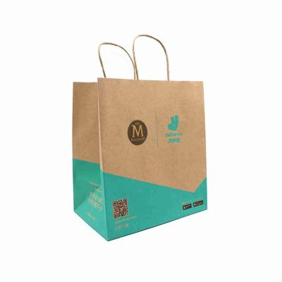 China Personalized Bulk 10x5x13 Kraft Bags Paper Craft Bags With Handles for sale