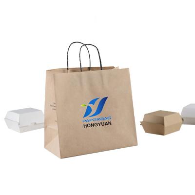 China Recyclable Bulk Takeaway Paper Bags For Drink Food Delivery 160gsm for sale