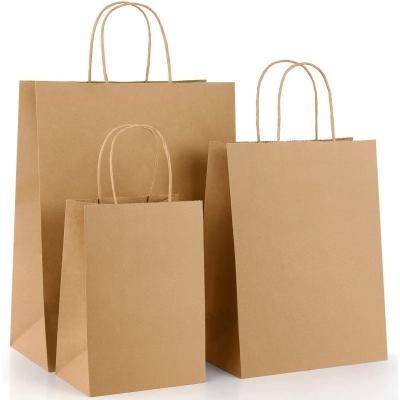 China Kuaima Kraft Paper Shopping Bags Brown Kraft Gift Bags 26x32x12 for sale