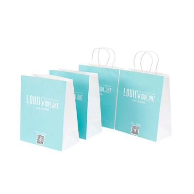 China Custom CMYK Shop Packaging Boutique Paper Bags Retail Recycled Paper Gift Bags for sale