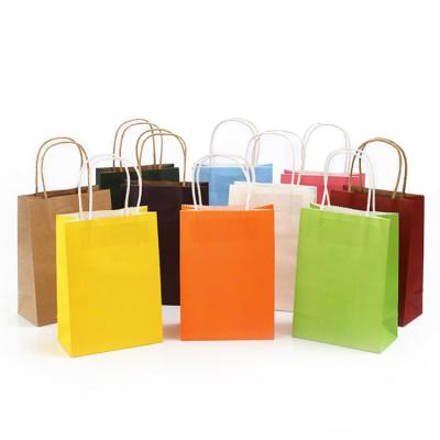 China Brown Fast Food Take Away Craft Paper Shopping Bags Eco Friendly for sale