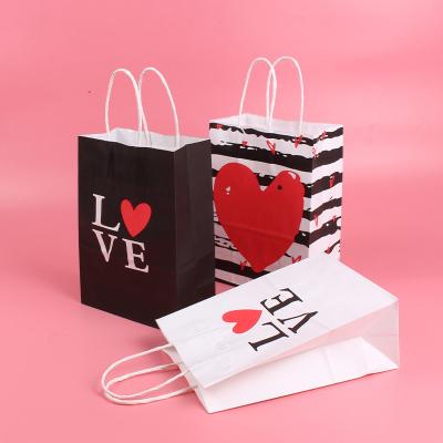 China Take Out Gift Valentines Day Thank You Paper Gift Bags Custom for sale