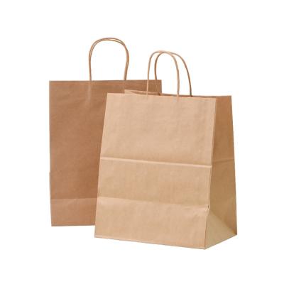 China Recycled Kraft Gift Craft Shopping Paper Bag With Twisted Handles for sale