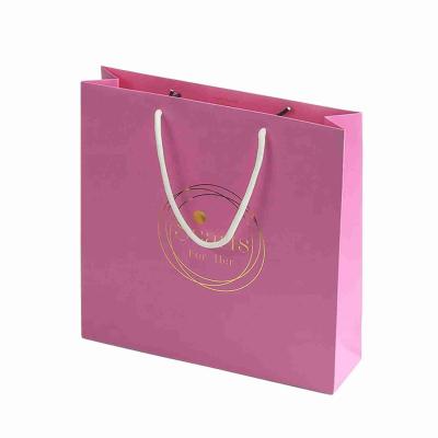 Chine Le cadeau de papier imprimé rose personnalisé met en sac l'euro stratifié Tote Shopping Bags pour des achats au détail à vendre