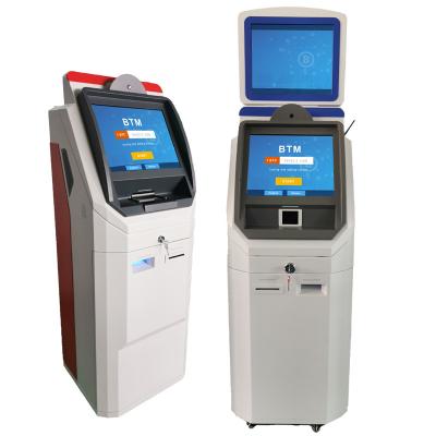 China Electronic Money Transaction HungHui Indoor Two Way Exchange Terminal ATM Kiosk With ATM Software for sale