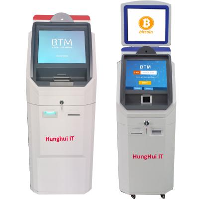 China Electronic Money Transaction Payment Kiosk Touch Screen 2 Way qr bitcoin sale with Software Digital Cryptocurrency Bitcoin ATM for sale